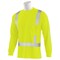 Erb Safety T-Shirt, Birdseye Mesh, Long Slv, Class 2, 9007SEG, Hi-Viz Lime, XL 62268